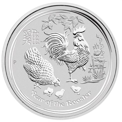 Silver Lunar Coin 2017 - Year of the Rooster - 1 oz